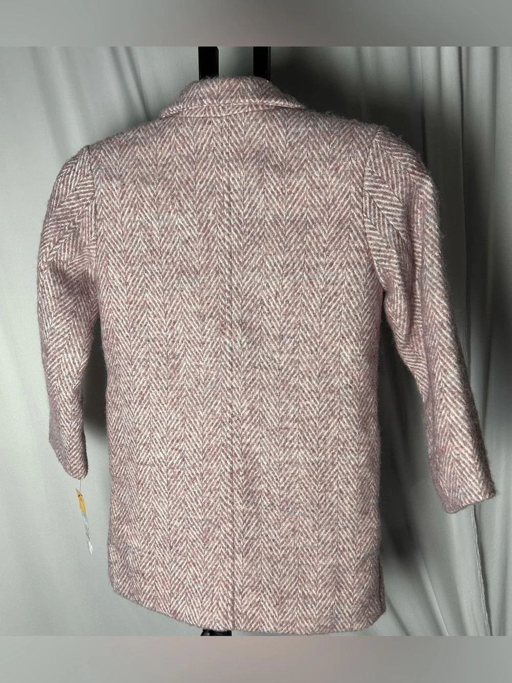 Cat & Jack Pink Herringbone Pea Coat